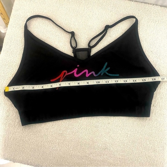 Victoria’s Secret PINK Active Logo Ultimate Lightly Lined Sports Bra No Size Tag - Picture 9 of 9